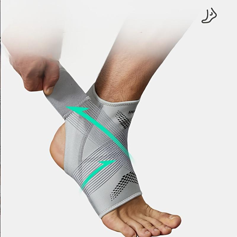 

1pc Adjustable Toeless Ankle Brace, High Elastic Compression Support Socks with Straps for Ankle Sprain, Sports, Fitness,Gym S