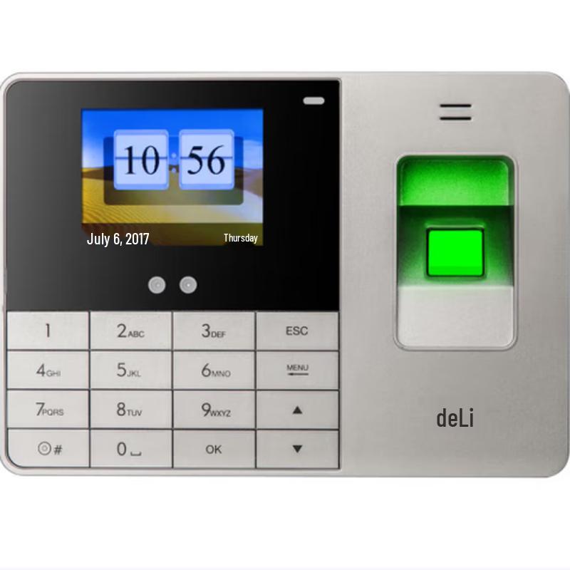 Deli 13751 Face & Fingerprint Time Attendance Machine