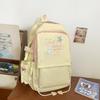 Sweet and cool girl schoolbag high value college style primary and secondary school students letter embroidery backpack men