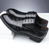 Fashion Men's Dress Shoes Genuine Leather Oxfords Lace-Up Black Brown Business Office Wedding Formal Shoe for Men Classic Italian Style