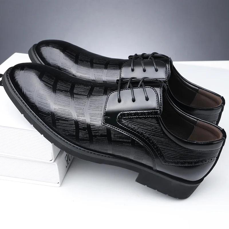 Модные мужские туфли из натуральной кожи — фото 7