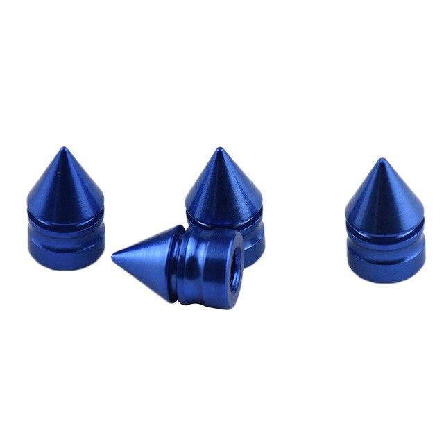 4 Stück Autoreifen-Ventilschaftkappen Spike Bolt-in Aluminium Diebstahlsichere Ventilkappen Fahrrad-Rad-Reifenventile Motorrad-Reifenschaft-Luftkappe