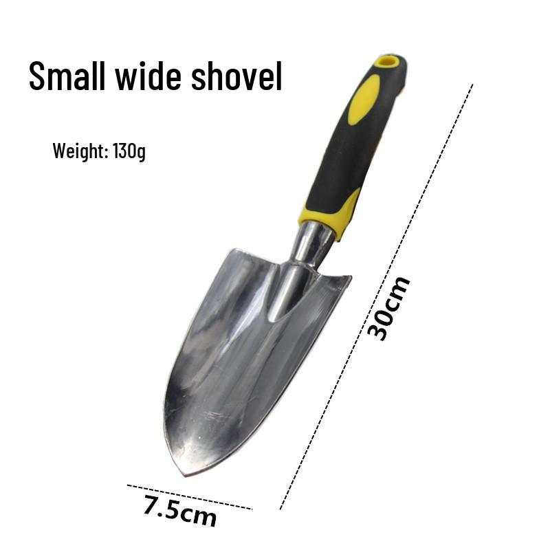 Gardening & Landscaping Tool Set: Iron Shovel with Magnesium Aluminum Alloy, Silicone Handle - 4 Pieces