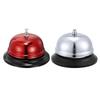 Uxcell Set of 2 Call Bells, 100mm3.94" Desk Bells for Restaurants, Hotels, Kitchens, Bars, Parties, and Classrooms (Red + Silver)