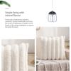 Faux Fur Pillow Covers Cozy Gentle Striped Ornamental Throw Pillow Covers Velvet Empty Pillowcase Cushion Case For Sofa Couch