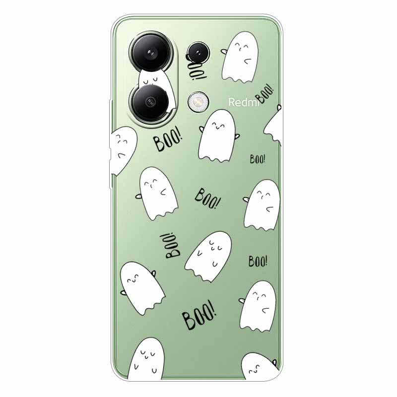 For Xiaomi Redmi Note 13 4G Case TPU Clear Soft Cute Girl Paint Cover For Redmi Note 13 4G Case Note13 Transparent Silicone