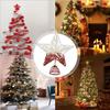 Lighted Star Tree Topper 25cm Christmas Treetop Star Gradient Christmas Treetop Star Hollow Iron Star Tree Keepsake With LED