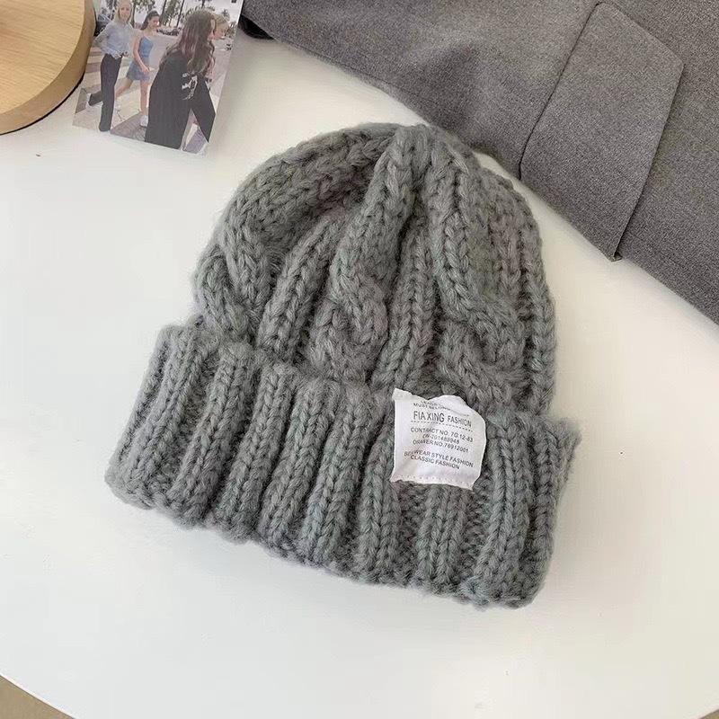Japanese-Korean Soft Knitted Slouchy Hat for Women, Autumn/Winter Warmth, Fits Large Head, Cold Protection
