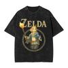 Zeldas Tears of The Kingdom T Shirts Hip Hop Washed Oversize TShirt Vintage for Unisex Women Tops Streetwear Printed Tee Shirt