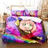 Anya Forger Family Duvet Cover + 2 Pillowcases 3D Anime Print Polyester Bedding Kawaii Fashion Bedroom Decor Bed Linens