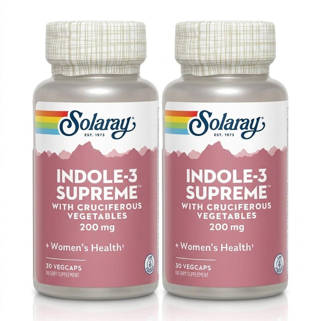 Solaray Indole-3 Supreme 200mg Veggie Capsules, (1 Unit - 30 Count)