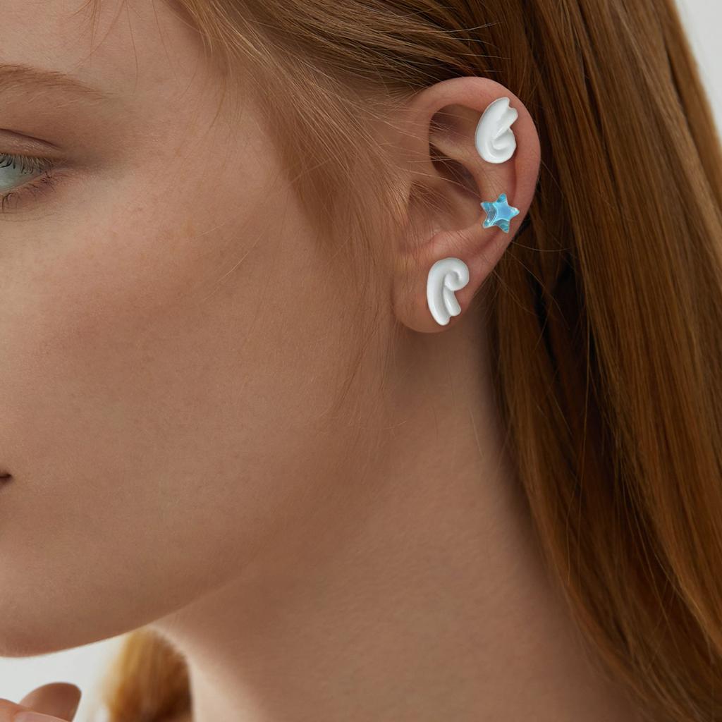 Stylish Wing and Star Cartilage Helix Tragus Studs Earrings Ear Bone Nails Body Jewelry Fashion Ear Accessories