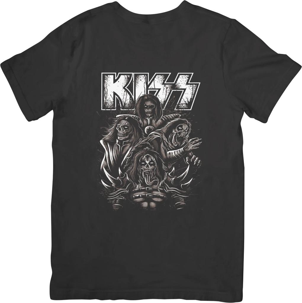 Kiss Music Unisex Fit for Men & Women Quality Cotton T-Shirt Black