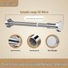 Punch-Free Telescopic Shower & Wardrobe Curtain Rod - Strong Load-Bearing Stainless Steel Design
