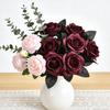 5/10Pcs Artificial Flowers Silk Rose Brial Bouquet Vase Home Room Decor Garden Valentine'day Wedding Wreath Fake Plants Diy Gift