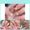 Handmade Autumn Winter Nail Stickers French Style Mica Love Heart Short Length