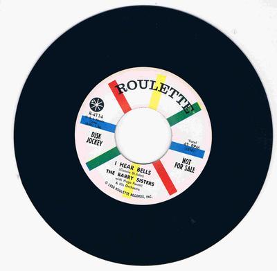 Płyta 7-calowa BARRY SISTERS - I Hear Bells R4114 Roulette 1958 US Rock Używana
