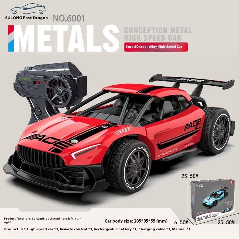 High-Speed Wireless Rc Car Toy Alloy Sports Remote Control Racing Vehicle For Children Boys Rechargeable Drifting Plaything