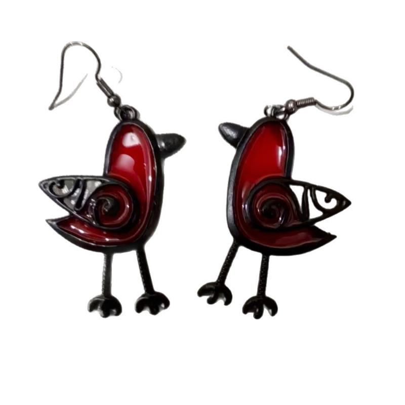 Unique Cute Resin Bird Dangle Drop Earrings For Women Charm Girls Leisure Party Jewelry Gift