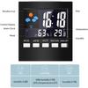 Cute Little Digital Alarm Clock Weather Bedside Clocks Time Temperature Humidity 12/24H for Home Bedroom Office