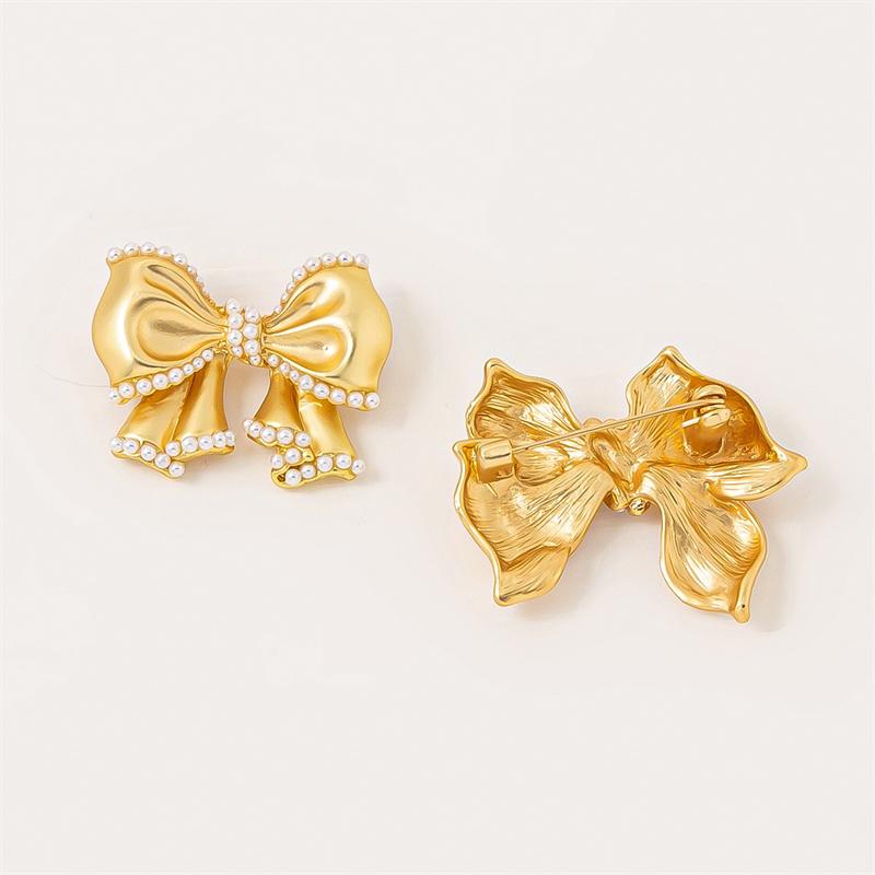 Pearl Bowknot Corsage Women 'S High -End Exquisite Temperament Brooch High -End Suit Sweater Pin