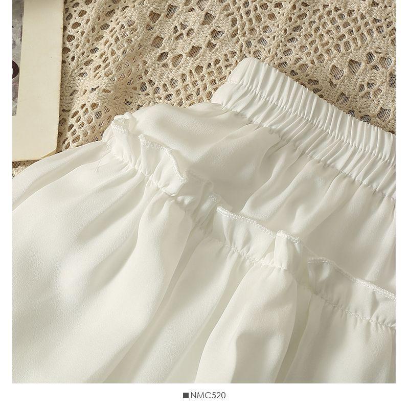 Girls' Fluffy Ruffle Skirt with Safety Shorts - Versatile for Spring, Summer, and Autumn