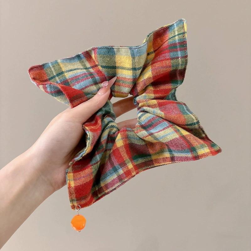 Elegant Large Square Scarf Hair Circle For Women Girls Elastic Satin HairBands Hair Ties Fashion Headband Hair Accessories