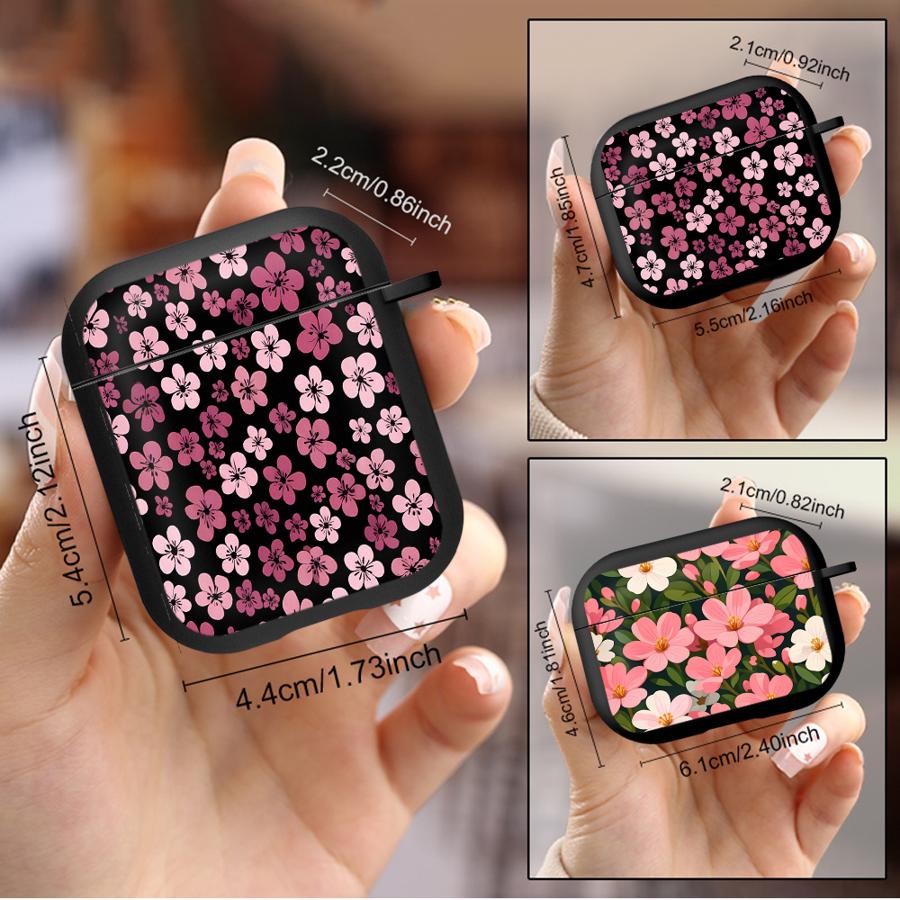 Pink Flower Case For Airpods 4 Pro 3 Pro3 2 Pro2 1 Earphone Cases Cover