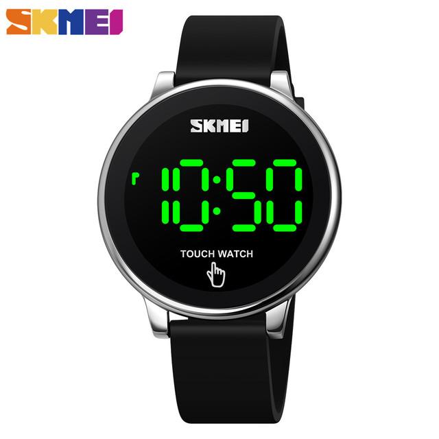 Skmei 1842 Universe Digital Watch Low Cost Silicone Band Touch Screen Calender ultra Slim Casual Wrist Watch