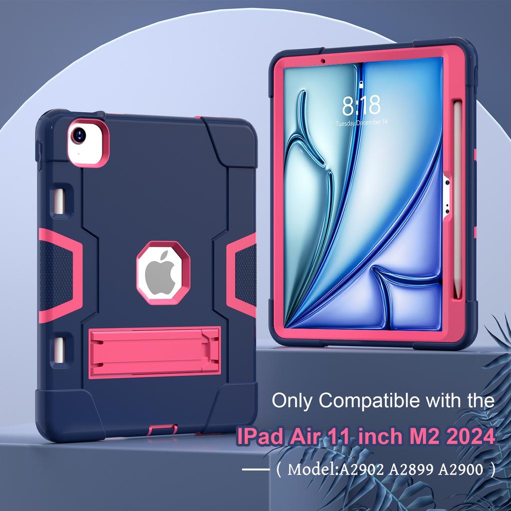 Armor Case With Pen Slot For iPad Air 11 2026 M4 2025 M3 2024 M2 A3460 A3463 A3266 A3267 A3270 A2902 A2903 A2904 Kickstand Cover