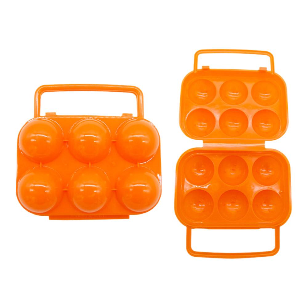 Przenośny Pojemnik na Jajka Pojemnik na Jajka Przenośny Outdoorowy 2/4/6-Kratowy Pojemnik na Jajka z Uchwytem - Tacka Ochronna na Jajka Uchwyt na Jajka Kempingowe