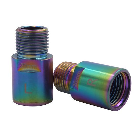 2Pcs Mountain Bicycle Pedal Extender 20MM Heavy Duty Steel MTB Road Bike Spindle Pedal Extension Shaft Spacer Adapter Cycling Accessories