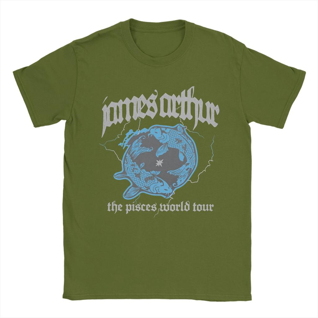 Mens Vintage Pisces James Arthur Pisces World Tour Dublin T Shirt  100 Cotton Clothes Cool Tee Shirt Plus Size TShirts