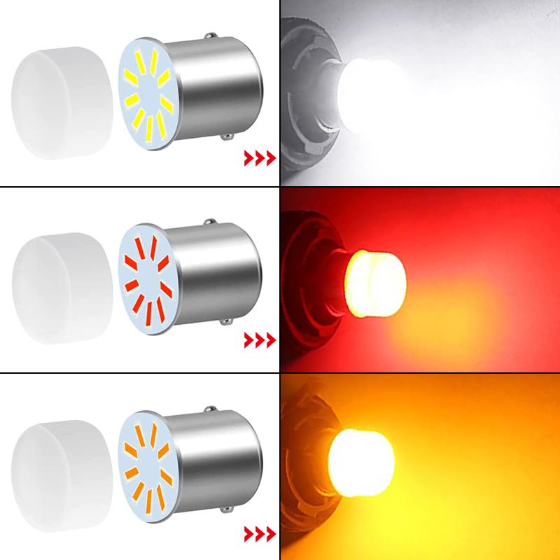 2/4/10 PCS P21/5W Ba15S 1156 LED Bulb BAY15D 1157 Turn Signal Light 12V 7000K White Super Bright Car Reverse Brake Parking LampsTurn Signal 2
