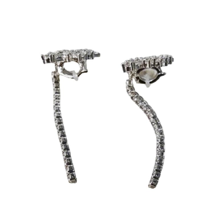 2Pcs Crystal Earphone Clip Open Ear Decorative Clip Earbuds Earphone Accessories Removeable Earphone Decoration
