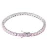 Elegant Micro-Set Zircon Tennis Bracelet Women Men Minimalist Geometric Design In Gold Tone