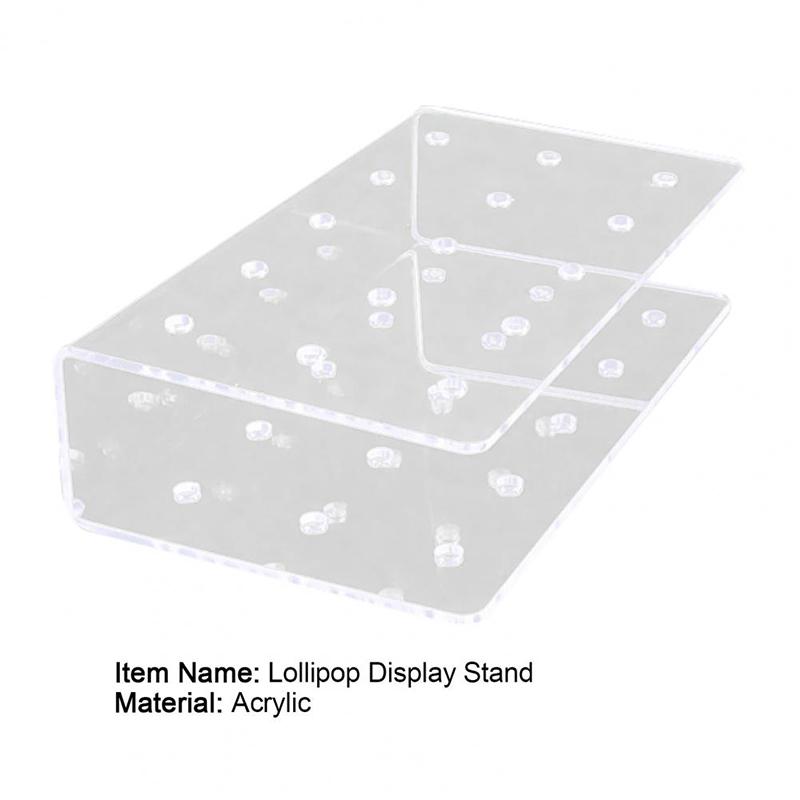 

Acrylic Lollipop Holder Rectangle Shape Double Layer Cake Pop Stand Display 1