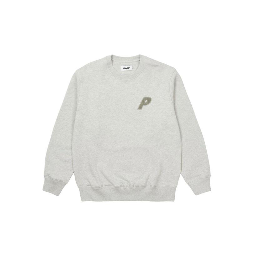 Palace Letter Logo Pattern Hoodie Unisex Hoodies Gray P20CS007