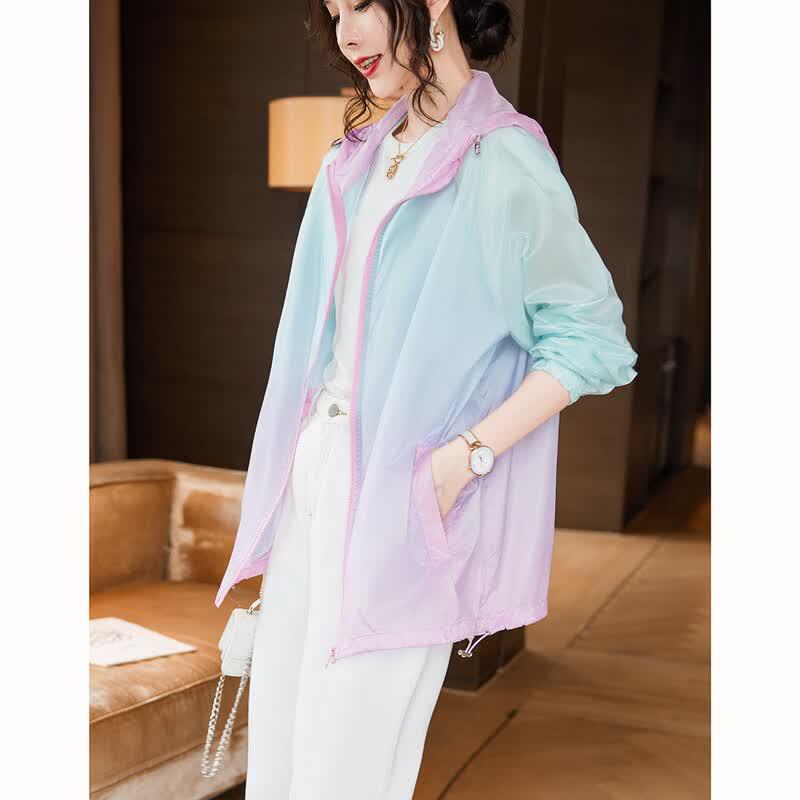 D.F.DEAR Women's Ultra-Thin Gradient Sun Protection Jacket