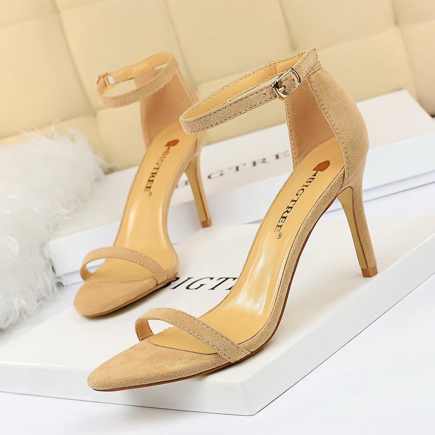 Fashion 2024 Summer Women Extreme High Heels Sandals Gladiator Classic Strap Shoes Lady Nude Platform Nightclub Simple Fashion 126-9