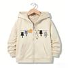 Felpa con cappuccio e zip Divertente Casual Gatto Lettere Felpe Giubbotti Ragazzi Ragazze Y2k Comoda Felpa con zip Primavera Autunno Felpe