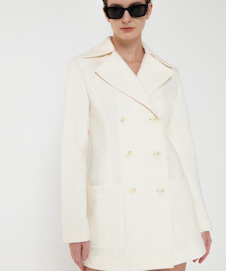 320 Showroom Dining Double Tweed Jacket One Piece Ivory