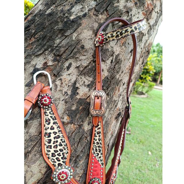 New Designer High-quality Premium Horse Show Saddle Tack Western Leather Headstall Breast Collar