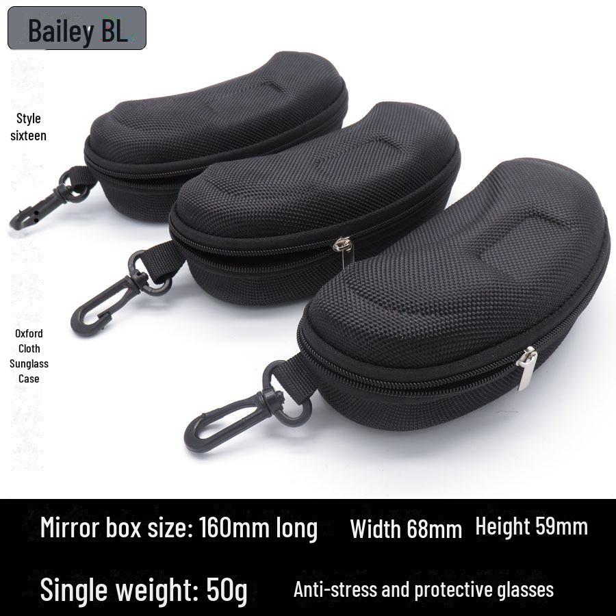 Cycling Sports Zipper Sunglasses Storage Case - EVA Black