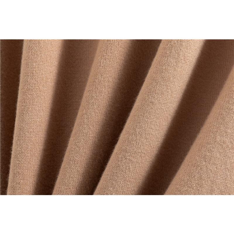 V-neck Bottom Knitted Long Dress Loose Large Size Solid Color Women's Dress