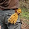 1pc Brown Mountaineering Leather Buckle New Leather Tactical Gear Keeper Gloves Rope Holder Camping Tool Accessories