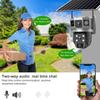 Outdoor Solar-Powered HD Waterproof Triple-Screen Surveillance Camera