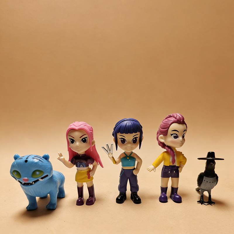 Neues 10-teiliges Kpop Demon Slayer Actionfiguren-Set Niedliche Anime-Charaktere mit Tieren PVC Sammelfiguren Geeignet für Kinder und Fan-Geschenke