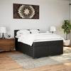 Box Spring Bed with Mattress Black 140 X 190 Cm Faux Leather