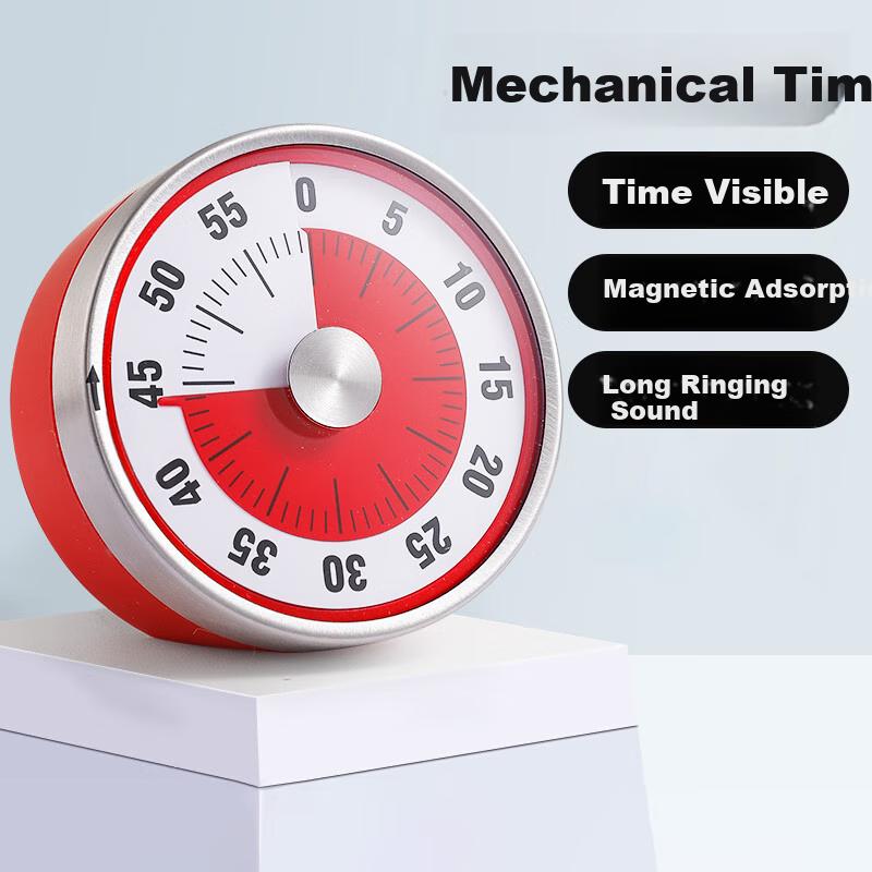 Deming Kitchen Timer Mechanical Core, Visualized Time Magnetic Timer, Kitchen Baking Countdown Timer